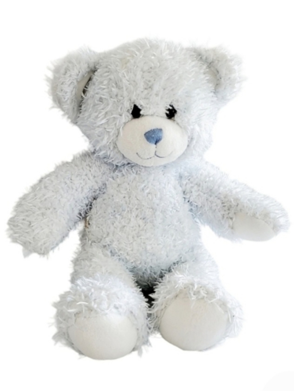 Build A Bear Shaggy Curls Frosted Blue Teddy Bear Plush Retired BABW